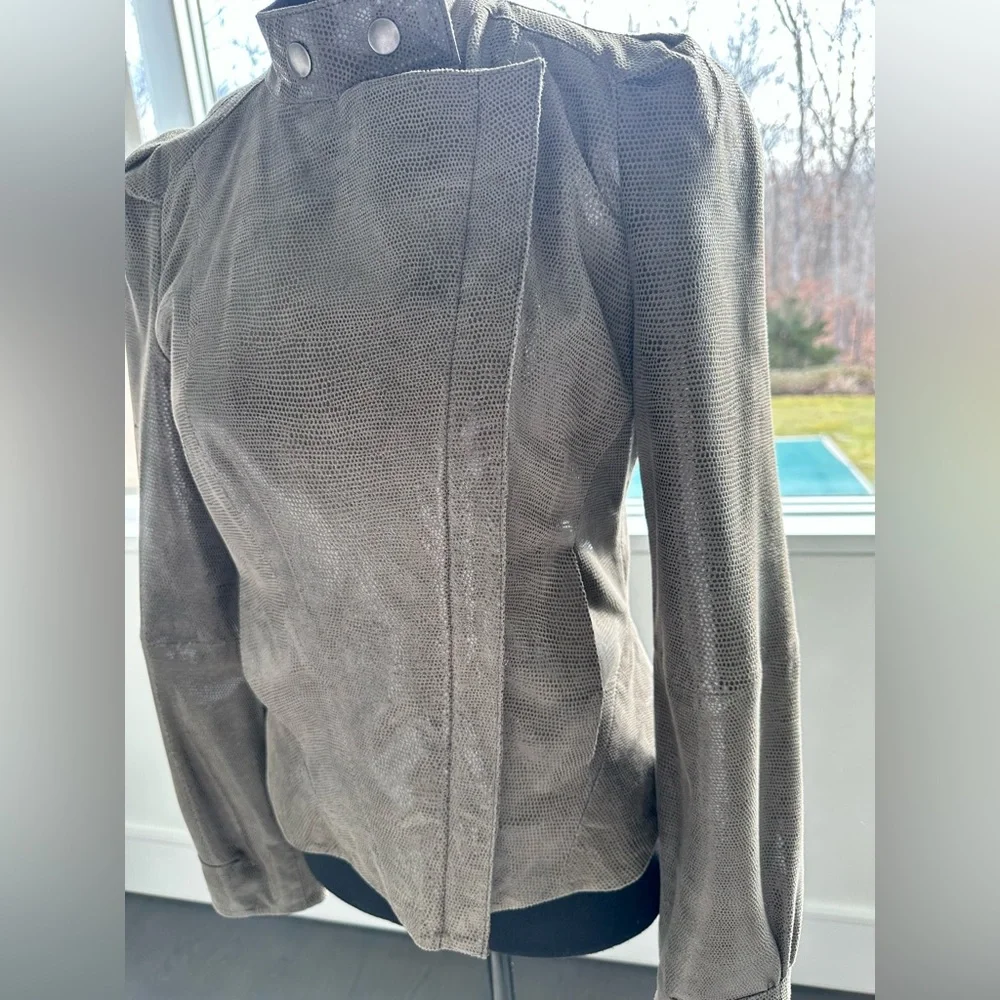 Reiss 1971 Leather Jacket (Brown) size UK 10/US6 - Picture 10 of 16